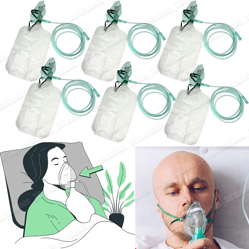 5-20Pcs Disposable Adult High  - Oxygen Mask Non-Rebreather recension och pris